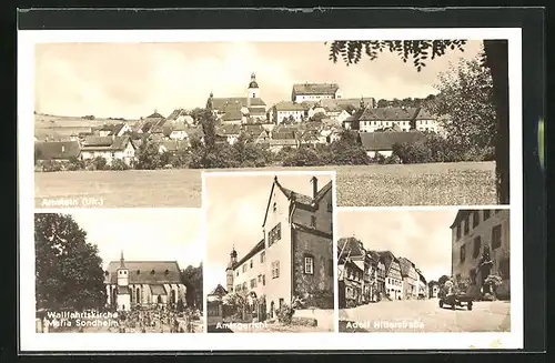 AK Arnstein /Ufr., Wallfahrtskirche Maria Sondheim, Amtsgericht, strasse