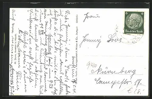 AK Arnstein /Ufr., Wallfahrtskirche Maria Sondheim, Amtsgericht, strasse