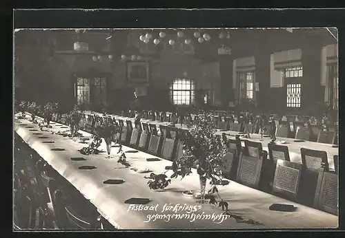 Foto-AK Hammelburg, Festsaal für Kriegsgefangenenheimkehr 1919