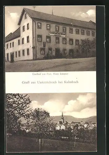 AK Untersteinach b. Kulmbach, Gasthof zur Post, Ortsansicht