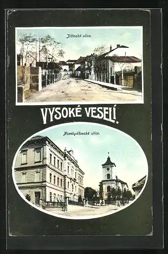 AK Vysoké Veseli, Jicisnka ulice, Novobydzovska ulice