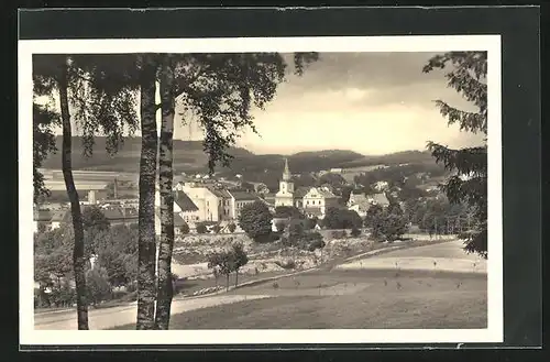 AK Nová Paka, Totalansicht mit Kirche