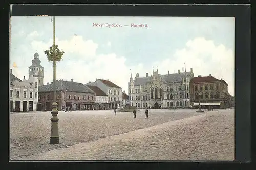 AK Nový Bydzov, Geschäfte am Hauptplatz