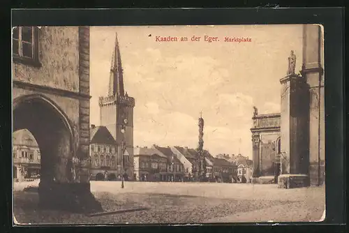 AK Kaaden / Kadan, Marktplatz