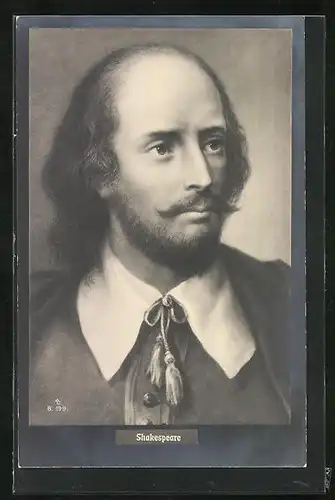 Künstler-AK Bildnis von Shakespeare