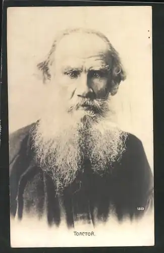 AK Portrait von Lew Nikolajewitsch Tolstoi