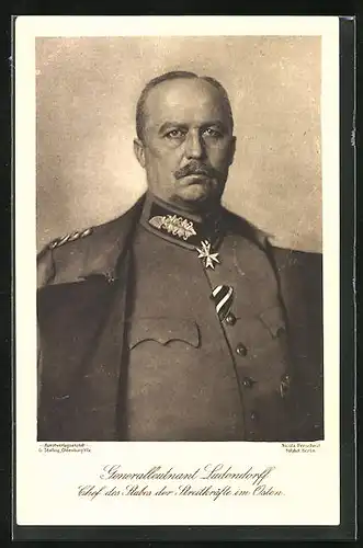 AK Generalleutnant Erich Ludendorff, Chef d. Stabes der Streitkräfte im Osten