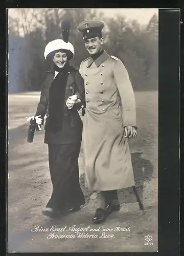 AK Ernst August Herzog von Braunschweig mit Prinzessin Victoria Luise v. Preussen