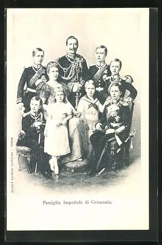AK Famiglia Imperiale di Germania, Kaiserfamilie von Preussen