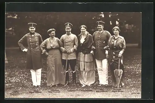 AK Prinz Eitel Friedrich von Preussen, Prinz August Wilhelm und Prinzessin Eitel Friedrich