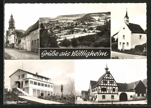 AK Böttigheim, Hotel Zum Berghof, Kapelle, Rathaus