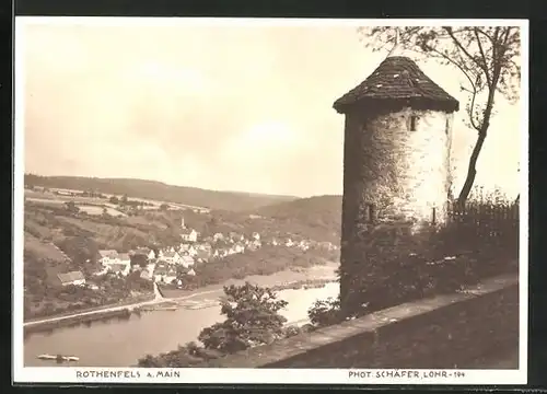 AK Rothenfels a. Main, Teilansicht mit Turm