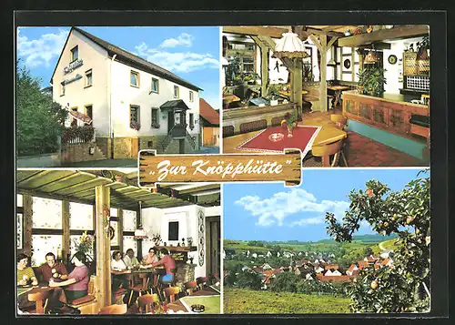 AK Jakobsthal im Spessart, Gasthof-Pension Zur Knopphütte, Innenansichten