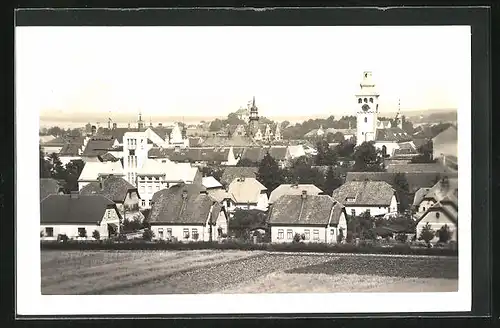 AK Nový Bydzov, Ortspartie mit Kirche