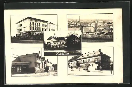 AK Kopidlno, Teilansicht, Gebäudeanicht, Ortspartie