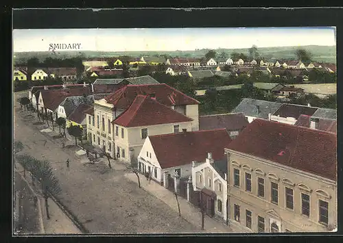 AK Smidary, Strassenpartie im Stadtkern