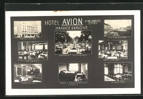 AK Königgrätz / Hradec Kralove, Hotel Avion, Ulrichovo nam