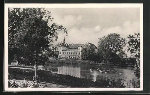 AK Kopidlno, Schloss am Ententeich