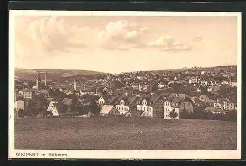 AK Weipert / Vejprty, Panorama des Ortes