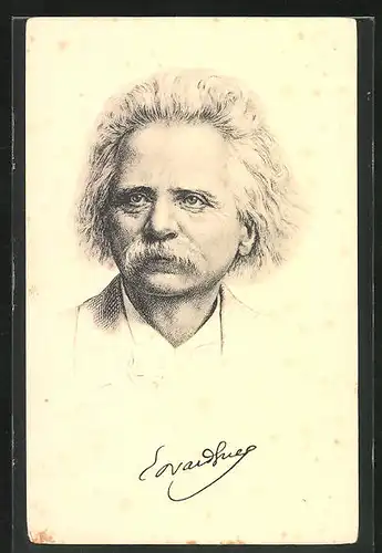 AK Portrait von Edvard Grieg, Komponist, 1843-1907