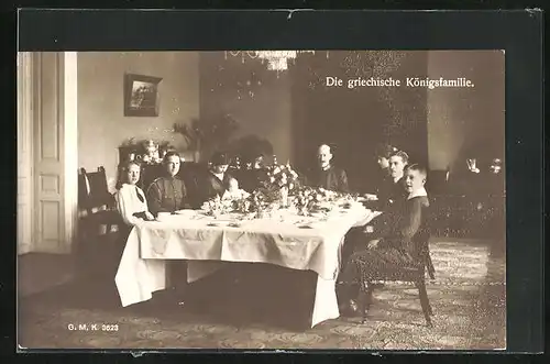 AK Königsfamilie von Griechenland