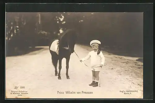 AK Prinz Wilhelm mit Pony