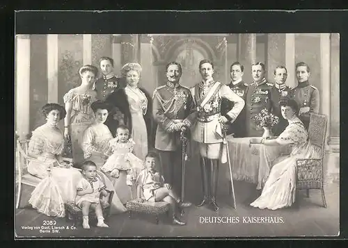 AK Deutsches Kaiserhaus, das Kaiserpaar, Kronprinz Wilhelm und Cecilie