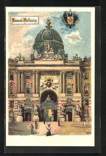 Künstler-AK sign. Rosenberger: Wien, Kaiserliche Hofburg, Wappen