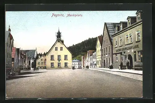 AK Pegnitz, Gasthof zum weissen Lamm am Marktplatz