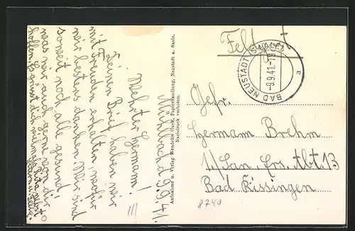 AK Bad Neuhaus, Gasthaus zur Salzburg, Marienquelle, Bahnhof Neustadt a. Saale