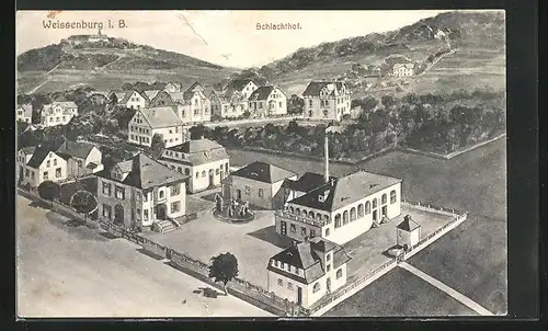 AK Weissenburg i. B., Teilansicht mit Schlachthof