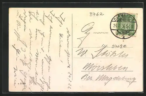 AK Amorbach i. Odenwald, Strassenpartie mit Gasthaus