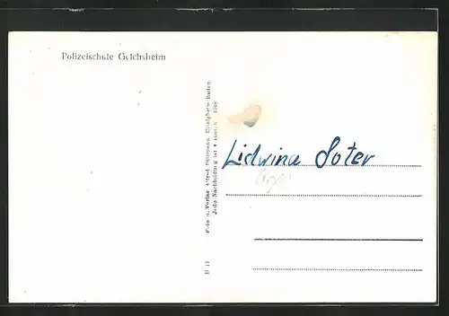 AK Gelchsheim, Ansichten der Polizeischule