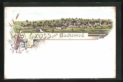 Lithographie Buchenrod, Totalansicht