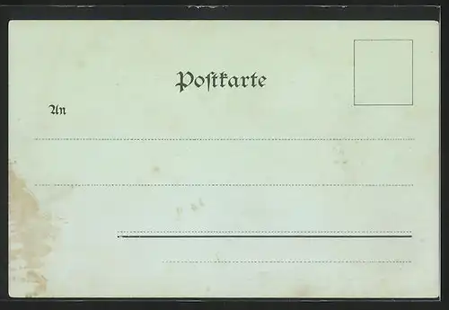 Mondschein-Lithographie Bamberg, Dom, Totalansicht mit Umgebung