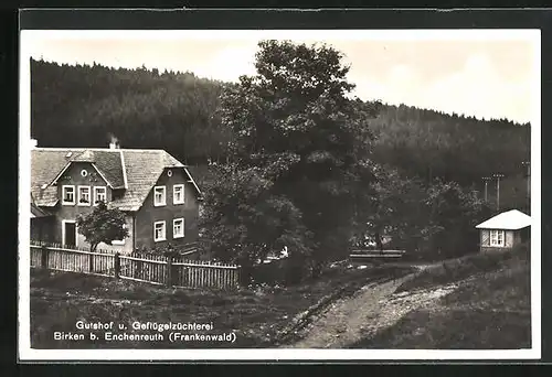 AK Enchenreuth /Frankenwald, Gutshof u. Geflügelzüchterei Birken