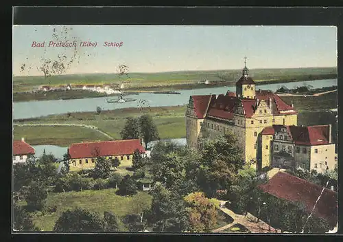 AK Bad Pretzsch (Elbe), Blick zum Schloss