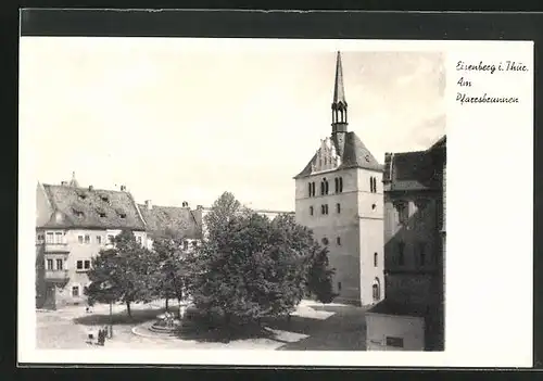 AK Eisenberg in Thür., Partie am Pfarrsbrunnen