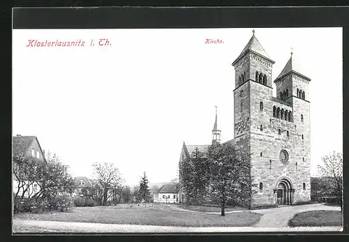 AK Klosterlausnitz i. Th., Blick zur Kirche