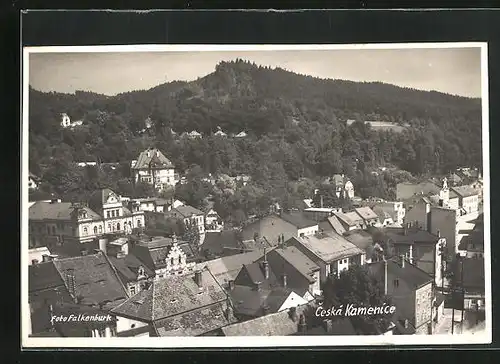 AK Ceskà Kamenice, Ortsansicht aus der Vogelschau