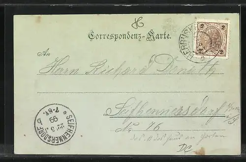 Mondschein-AK Herrnskretschen / Hrensko, Ortspartie