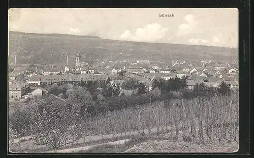 AK Lörrach, Panorama aus der Vogelschau