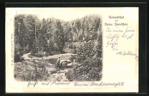 AK Bad Teinach - Zavelstein, Ruine im Teinachthal