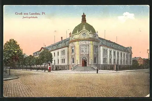 AK Landau /Pfalz, Blick zum Justizgebäude