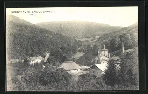 AK Ernsttal im bad. Odenwald, Totalansicht aus der Vogelschau