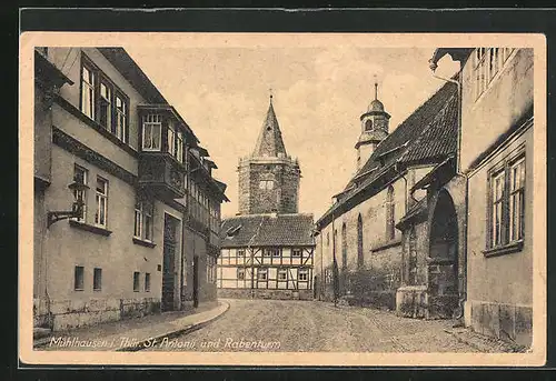 AK Mühlhausen i. Thür., St. Antonii und Rabenturm