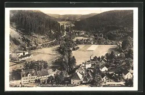 AK Luisenthal-Stutzhaus, Ortspartie aus der Vogelschau