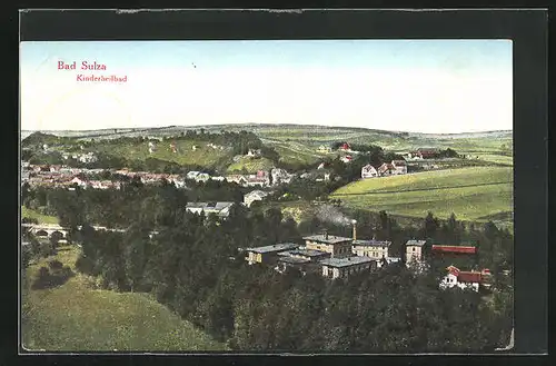 AK Bad Sulza, Ortsansicht aus der Vogelschau