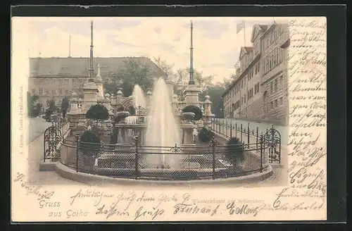AK Gotha, Wasserkunst am Schlossberg