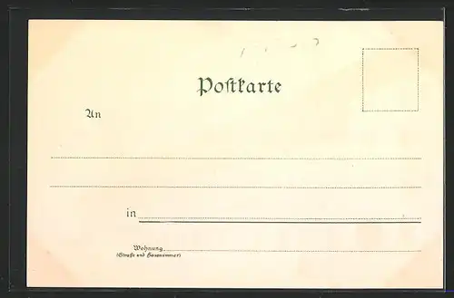 Lithographie Augsburg, Fuggerhaus u. drei Mohren